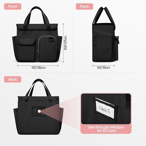 Hanging File Organizer Box with Lid, Portable Document Organizer Bag with Handle, Suitable for Letter Size Hanging File Folders, Black in Saudi Arabia