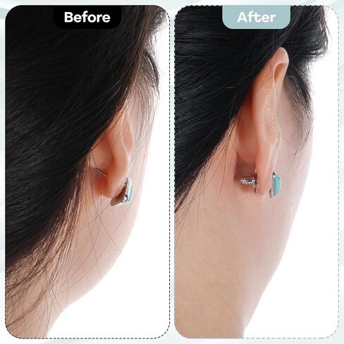 10Pcs Metal Earring Backs for Droopy Ears Large Earring Support Lifter Backings Replacements for Droopy Ears Earring Supports Earring Lifters for Stretched Earlobes Locking Butterfly Earring Backers in Saudi Arabia
