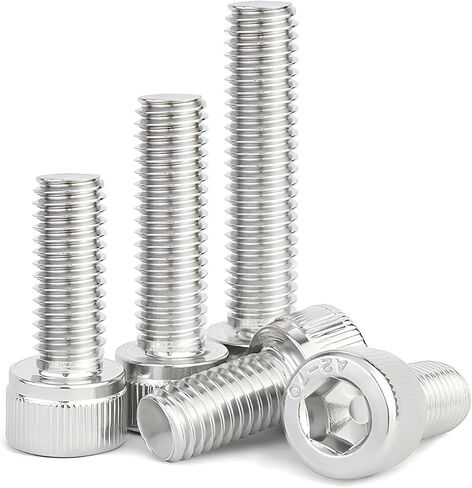 M6-1.0 * 35mm Socket Head Cap Screw,Metric Socket Bolt,Full Thread,Allen Hex Drive, Bright Finish, Machine Thread, Coarse Thread UNC, 304 Stainless Steel,30 Pcs in Kuwait