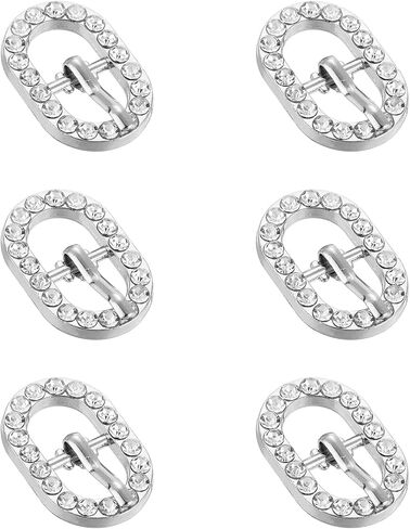 uxcell Rhinestone Roller Buckles, Single Prong Belt Buckle Crystal Triglides Slider Movable Bar Strap Adjuster in Saudi Arabia