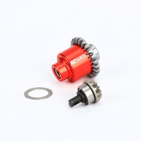 RCAWD Full-Metal Differential Assembly with Drive Gear for 1/18 1/24 Scx24 FMS Fcx18 Fcx24 Rc Crawler Car Upgrade Parts red in Saudi Arabia