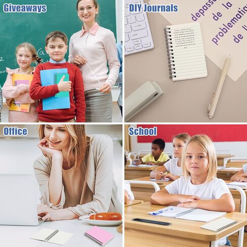 EOOUT 16 حزمة دفتر ملاحظات صغير 3x5، دفتر ملاحظات حلزوني صغير، دفاتر ملاحظات جيب مع ورق مسطر للكلية، 8 ألوان باستيل متنوعة لمكتب المدرسة والبقاء منظمًا in Kuwait