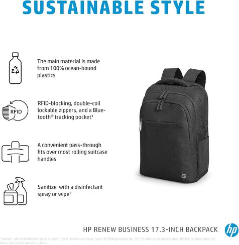 حقيبة حمل HP Renew (حقيبة ظهر) للكمبيوتر المحمول HP مقاس 17.3 بوصة in Saudi Arabia