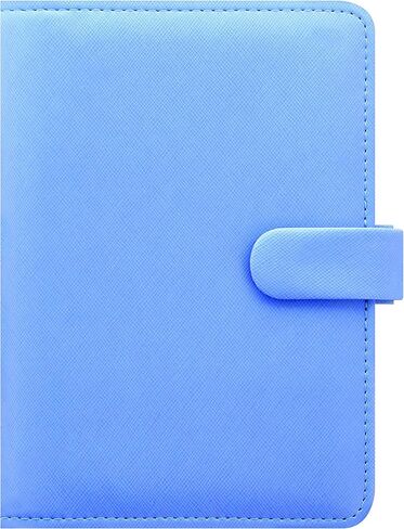 Filofax Saffiano Organizer, Personal Compact Size, Vista Blue - Cross-Grain, Leather-Look, Six Rings, Week-to-View Calendar Diary, Multilingual, 2025 (C022590-25) in Saudi Arabia