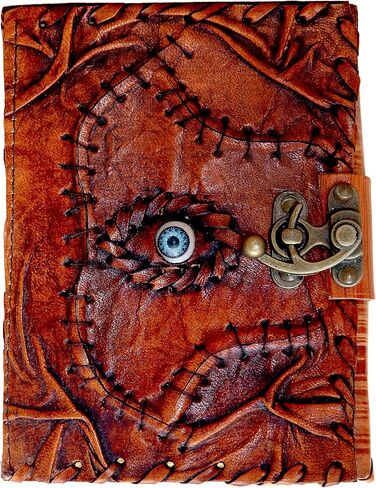 Bagsifi Handmade Leather Embossed Journal Blank Book of Shadows|Notebook Office Diary| Book |Poetry Book|Sketch Book|Writing Pad|NotePad|Planner (7"x 5" Inch) in Saudi Arabia