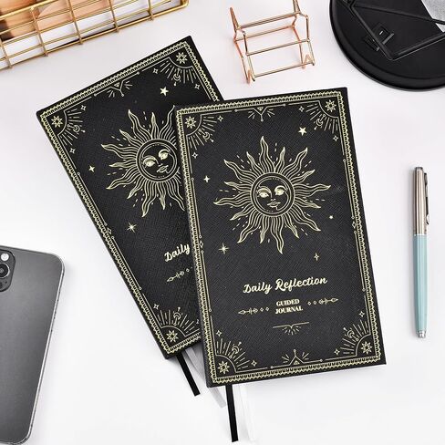 مجلة إرشادية للانعكاس اليومي - مجلة إرشادية يوميًا، مجلة يومية لمزيد من السعادة واليقظة والإنتاجية والتأمل، مجلة يومية إرشادية للانعكاس للنساء والرجال، 13 بوصة × 21 بوصة، غلاف فني in Kuwait
