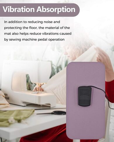 Sewing Machine Pedal Mat, Quilting Supplies for Non-Slip Surface, Floor Protection, Noise Reduction, Vibration Reduction(13.4 * 6.8 * 0.35in,1piece) (Light Purple) in Saudi Arabia