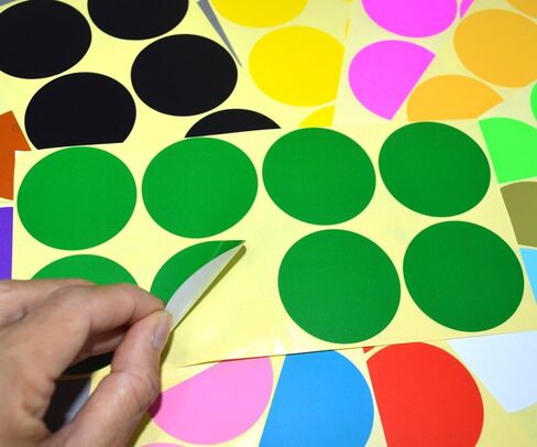 BronaGrand 640 Pieces 1 Inch Round Stickers Color Coding Labels in Saudi Arabia