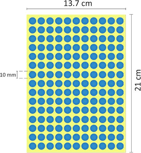 BronaGrand 640 Pieces 1 Inch Round Stickers Color Coding Labels in Saudi Arabia