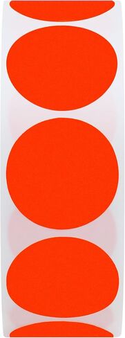 Hybsk 1 Inch Round Blank Fluorescence Red Shooting Target Pasters | Total 1,000 Adhesive Target Dots Per Roll (Fluorescent Red) in Kuwait