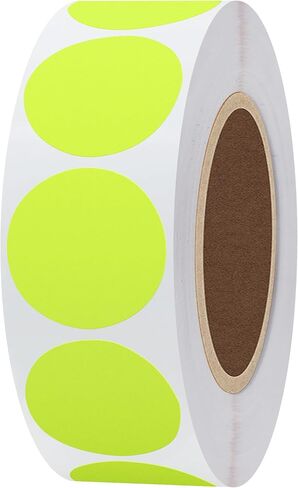 Hybsk 1 Inch Round Blank Fluorescence Red Shooting Target Pasters | Total 1,000 Adhesive Target Dots Per Roll (Fluorescent Red) in Kuwait