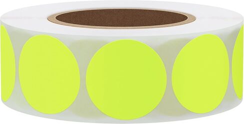Hybsk 1 Inch Round Blank Fluorescence Red Shooting Target Pasters | Total 1,000 Adhesive Target Dots Per Roll (Fluorescent Red) in Kuwait