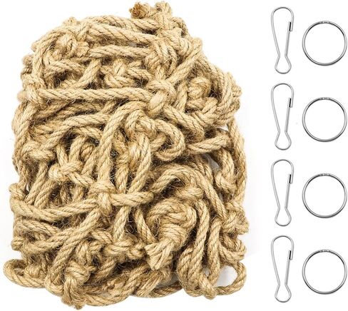 شبكة تسلق الطيور من القطن حبل الببغاء أرجوحة شبكة حمى الغابة حبل وسادة ليوبارد أبو بريص سوينغ معلق سرير المتسكع سلم لببغاء الببغاء in Kuwait