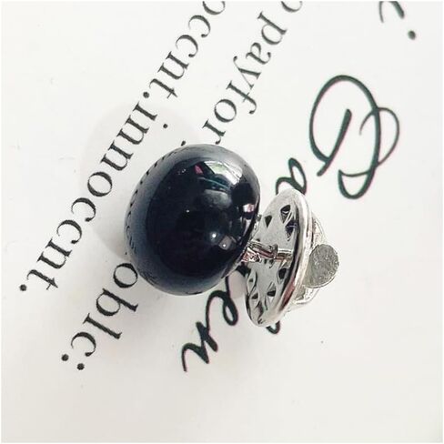 No Sew Button,Decorative Pearl Button,Black Pearl Buttons,Cover Up Pinsfor Cloth, Shirt,Dress,Hat,Shoes,Bags,Reusable for Crafts and Apparel, 12mm 0.47inch (10pcs-Black) in Kuwait