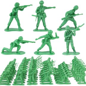 3 otters 80PCS Army Men Action Figures, Plastic Army Men Toy Soldiers Men Soldier Playset for Kids Birthday