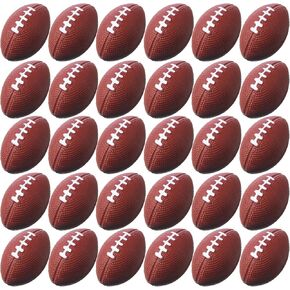 Blulu 30 Pack Mini Foam Football 2.17" Mini Football Party Favor Stress Ball Bulk Small Foam Sports Valentines Ball for Birthday Carnival Reward Party Bag Gift Filler(Brown)