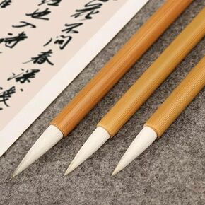 Chinese Calligraphy Brush Set for Writing, Drawing, Ink Brushes, Japanese Kanji Sumi Brush Pen (JianSeries 3pcs)