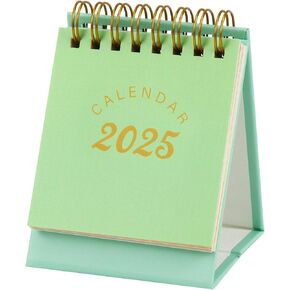 Buqoo 2024-2025 تقويم سطح المكتب الصغير، أغسطس 2024 إلى ديسمبر 2025 تقويم سطح المكتب الصغير، تقويم قائم محمول للمكتب المنزلي (أخضر) in Kuwait
