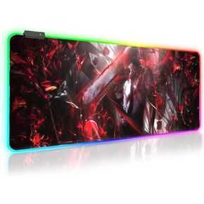 RGB Anime Mouse Pad, Water Resist Keyboard Pad,Mouse Pads with Non-Slip Rubber Base,Office Computer Key Board Mousepad Computer Keyboard Mousepads Mat 800 x 300mm / 31.5×11.8 inches (1)