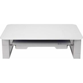 Quartet Desktop Glass Monitor Riser for Computer with Dry-Erase Board, Adjustable Height (Q090GMRW01)