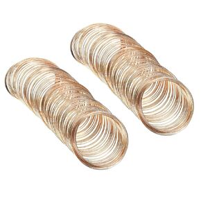 PATIKIL 100 Loops Memory Wire, 2Pcs 1mm 18 Gauge Jewelry Wire Craft Wire Memory Steel Wire for Jewelry Making Bracelets Beading DIY Crafts, Rose Golden