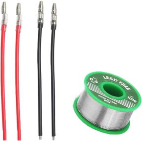 RC Brushed Motor 16AWG 4.0mm Bullet Connector RC Motor Cable Motor Extension Cable Male Wire 100mm 4 PCS with Solder Wire for RC Car Truck Boat Brushed Motor ESC Extension RC Auto Upgrade Parts