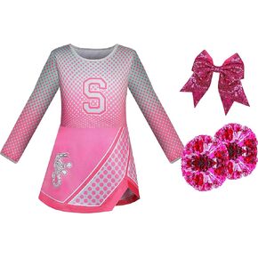 Zombies Girls Women Cheerleader Costume Kids Cheerleading Outfit Movie Cosplay Party Halloween Dress Up