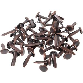 100 Pcs Copper Multicolor Mini Brad Fasteners Round Paper Fasteners Brads for Paper Craft DIY Stamping Scrapbooking, brads for Paper Crafts, Craft and Scrapbooking Brads