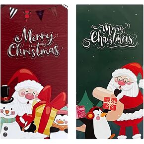 allydrew 4" x 2" Rectangular Christmas Holiday Sealing Stickers and Labels for Packages, Gift Boxes and Bags (100pcs)