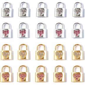 stino 20Pcs/16Pcs Paired Rhinestone Metal Charms for Jewelry Making, Mixed Color, Silver & Gold Metal Charms for Earrings, Bracelets & Necklaces