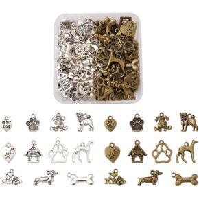Cheriswelry Tibetan Style Alloy Pendants Charms Vintage Hang Ornaments for Earring Charm Necklace Bracelet Keychain Jewelry Making