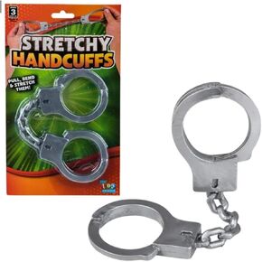 Toy Stretchy Handcuffs 1 PC on Card - Fake Pretend Play Props Party Supplies