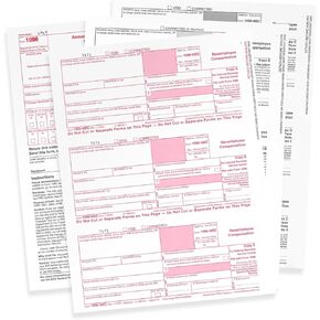 NextDayLabels 1099-NEC Forms for 2024, 4-Part Tax Forms, 20 Laser Forms