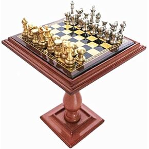 EatingBiting 1:12 Dollhouse Miniature Furniture Accessories Chess Table Magnet Chess Pieces for Mini Room Decoration