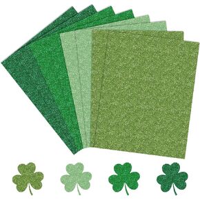 40 Sheet Christmas Glitter Cardstock Red Green Gold Silver Xmas Thick Card Stock Paper 92lb/250gsm Paper Cards for Prints Scrapbook DIY Craft Supplies, 8.5 x 11 Inch