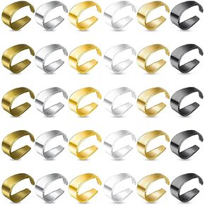300Pcs Alloy Metal Pinch Clip Clasp Bail Pendant Connector Snap Open Clips Bail for DIY Necklace Jewelry Craft Making (Mixed 6 Colors)