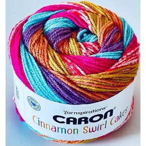 Caron Cinnamon Swirl Cakes Yarn - Berry Twist, Green