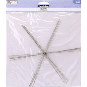 Beadalon Ornament Wire Form 9" 0.8mm Diameter 4/Pkg - Snowflake