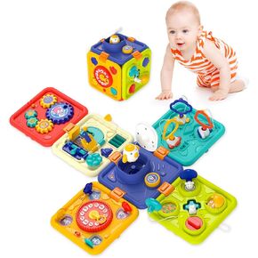 Montessori Educational Sensory Toys for 1-2 Year Old Boys and Girls, Busy Board Toddler Toys, Birthday Gifts