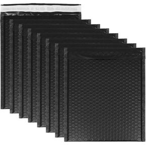 30Pack #2 8.5 x 11 inch Black Poly Bubble Mailers, Self Seal Padded Mailing Envelopes, Waterproof and Tear-Proof Packing Envelopes Bubble Mailers