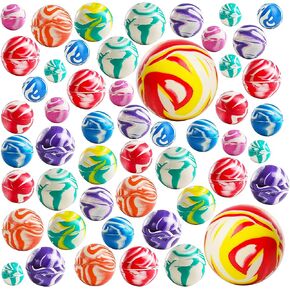 Bouncy Balls for Kids, 50 Assorted Sizes Super Bouncy Balls Bulk Set, for Party Favors, Vending Machines, Small Toys, Kids Prizes, Gifts for Boys and Girls Ages 3 + Years Old