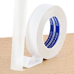 Double Sided Duct Tape Heavy Duty Adhesive Cloth Tape Waterproof Tape for Fabric Carpet,DIY Projects and Clothes Repairs,Easily Tears No Sewing or Ironing Required,White Duct Tape,1.18inx66FT