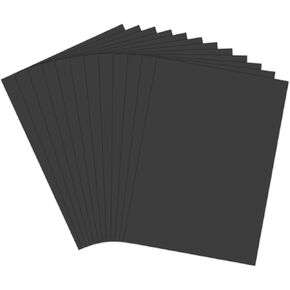 Frametory, 5x7 Black Uncut Picture Mat Boards, Backing Boards for Frames, Photos, Crafts - Pack of 12