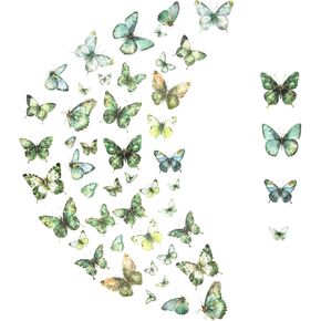50 Pcs Colorful Butterfly Stickers for Scrapbook Journal Planner Diary Notebook Envelope Letter Card Making Collage Gift Wrapping Phone Case Laptop DIY Craft Decoration, 25 Patterns