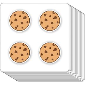 Chocolate Chip Cookie Stickers 1in for Scrapbooking Arts Craft Kids DIY Calendars Food 80-Pack
