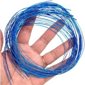PEPPERLONELY 50PC 80CM Long Stocking Flower Iron Wire for Nylon Flower Making Floral Wire Ronde Flower Material Accessory 0.46mm - Royal