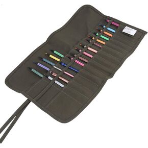 Paint Brush Holder 30 Slots Roll Up Canvas Paint Brush Bag Artist Draw Pen Watercolor Oil Brushes Case, Paint Brush Bag