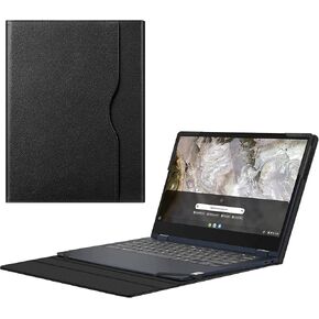 Fintie Sleeve Case Cover for 13.3" Lenovo Chromebook Flex 5/Lenovo IdeaPad Flex 5i Chromebook/Lenovo IdeaPad Flex 5 CB 13IML05/Lenovo Yoga 720-13ikb - Premium Portfolio Book Cover, Black