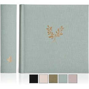 ألبوم صور أنيق من الكتان - 200 جيب خالٍ من الأحماض لصور 4 × 6 - مثالي لحفلات الزفاف والهدايا in Kuwait