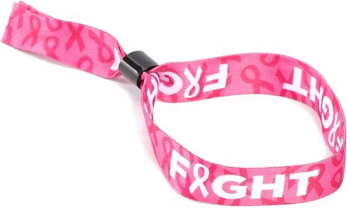 BLUE PANDA Pink Breast Cancer Awareness Bracelets, Single Use (30 Pack) in Saudi Arabia